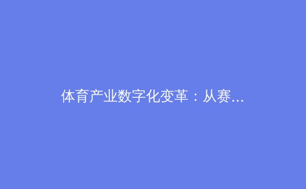 体育产业数字化变革：从赛场到云端的商业新生态 - 2